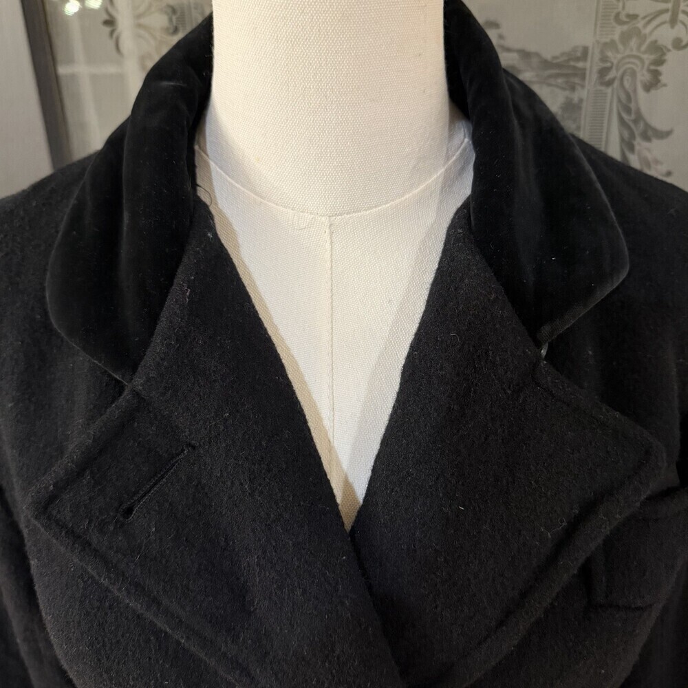 Vintage M.G. Kinsler The Great American Coat Wool Blend Black Long Coat USA Made - Picture 3 of 10